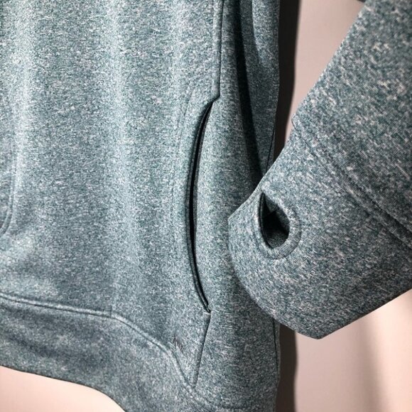 Kavu Marled Teal Button Up Funnel Neck Pullover Size XS - Picture 4 of 7